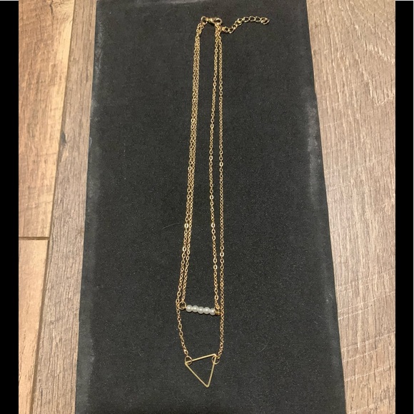 NEW Gold Tone Charm Layered Chain Necklace - Picture 2 of 3